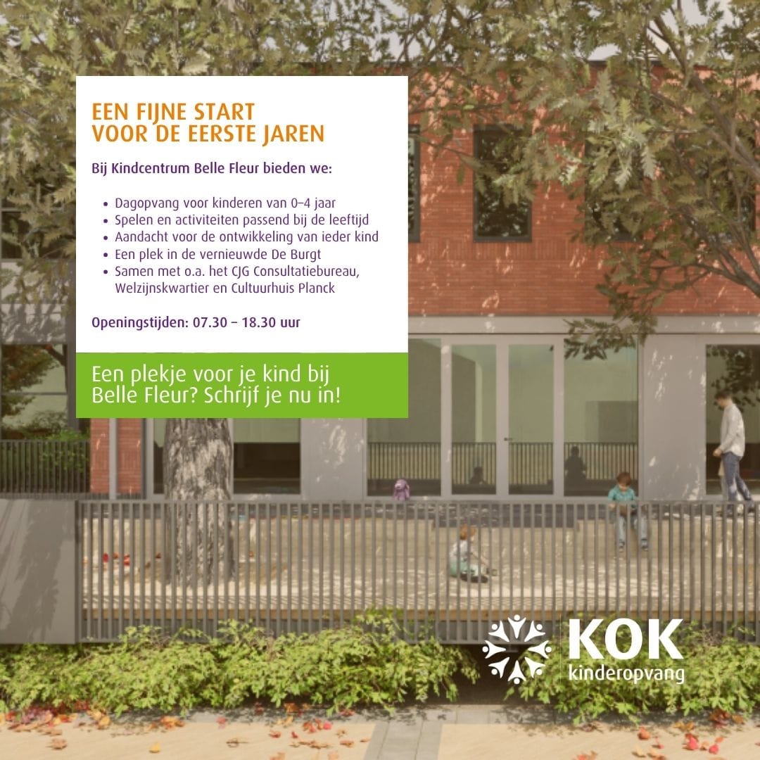 Inschrijvingen Kindcentrum Belle Fleur Rijnsburg geopend!